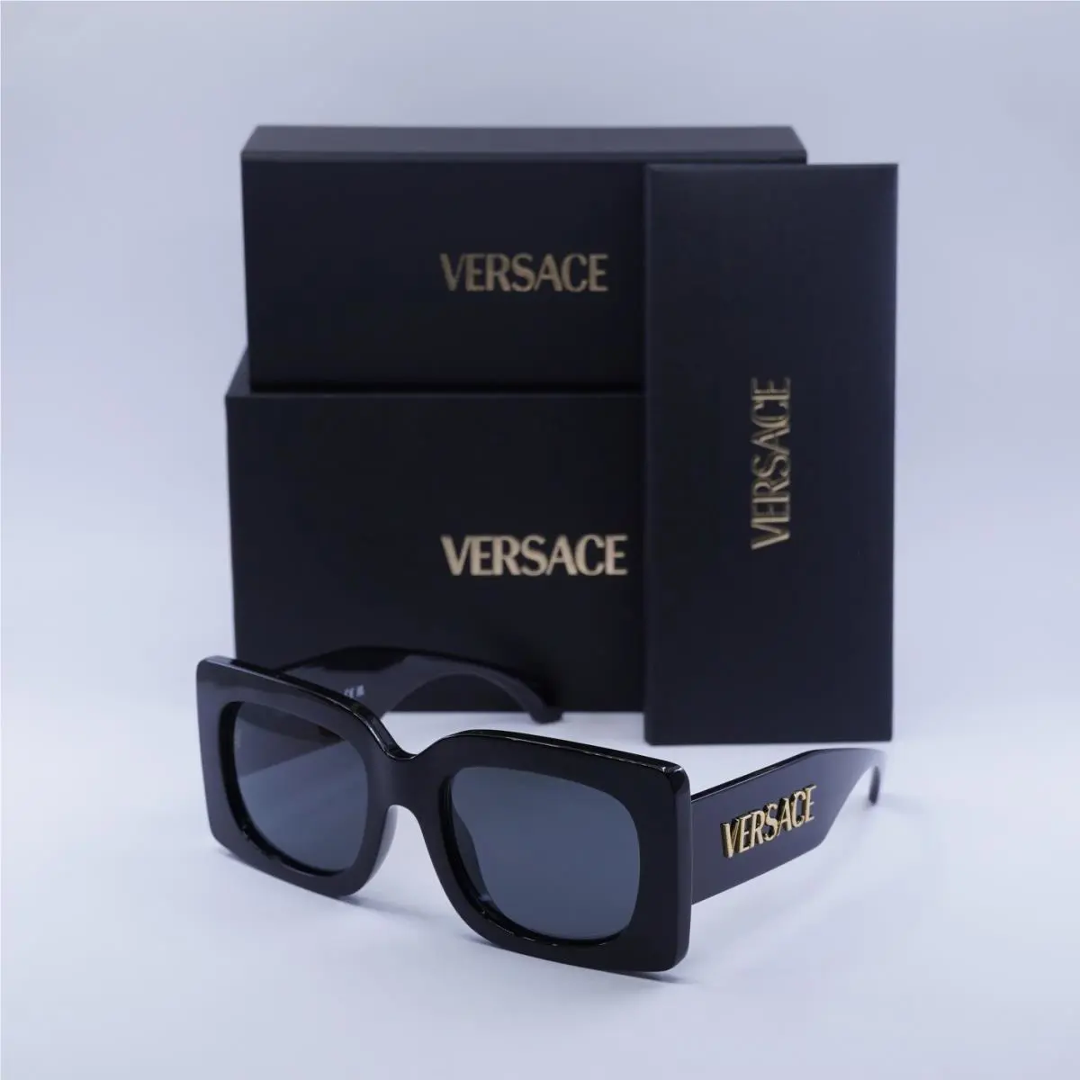 Versace VE4496U GB1/87 Shiny Black/dark Grey 54-21-140 Sunglasses