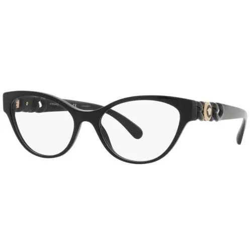 Versace Cat Eye Woman Eyeglasses `0VE3305 `GB1 55mm `black