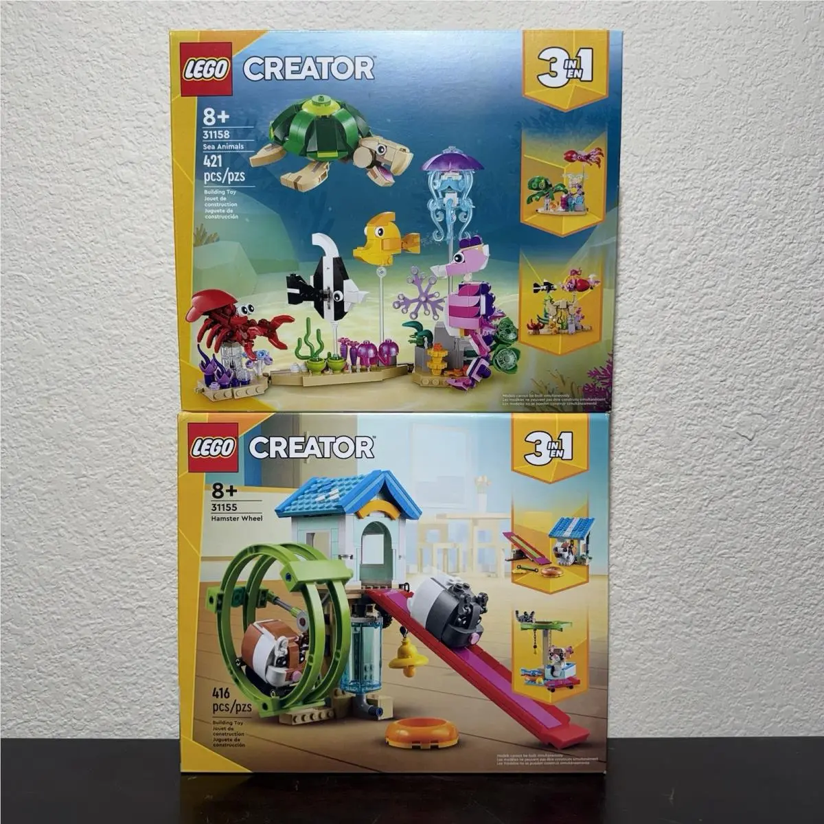 Lego Creator 3 in 1: Hamster Wheel 31155 Sea Animals 31158