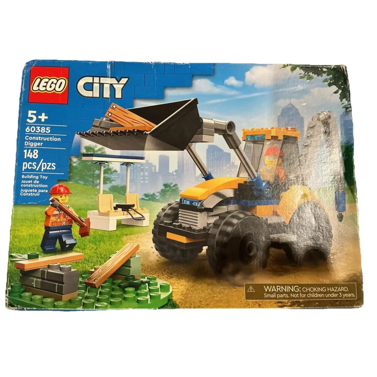 Lego City Construction Digger Set 60385 Box Kids Toy 148 Pcs
