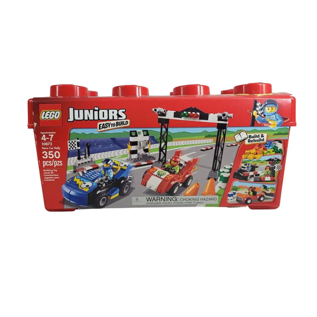 Lego Juniors Easy to Build Race Car Rally 10673 Ages 4-7 350 Pieces