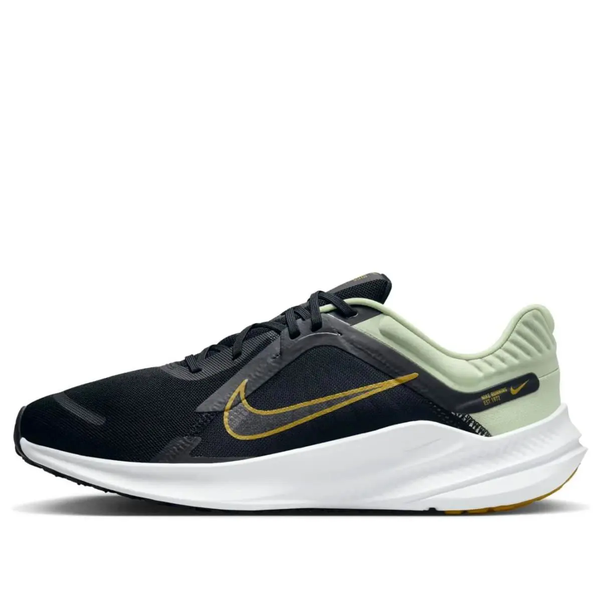 Nike Men’s Quest 5 Running Shoes – Black / Gold - Olive Aura