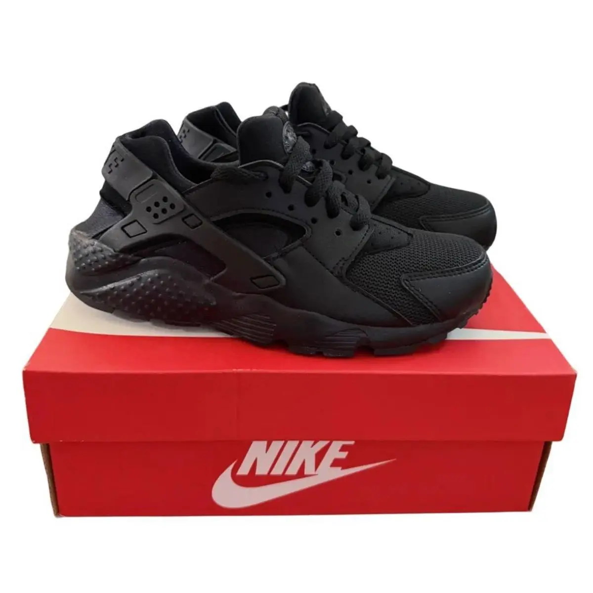 Nike shoes - Nike Huarache Run (GS) - Huarache Run - 654275 016 - Black/Black-Black 3
