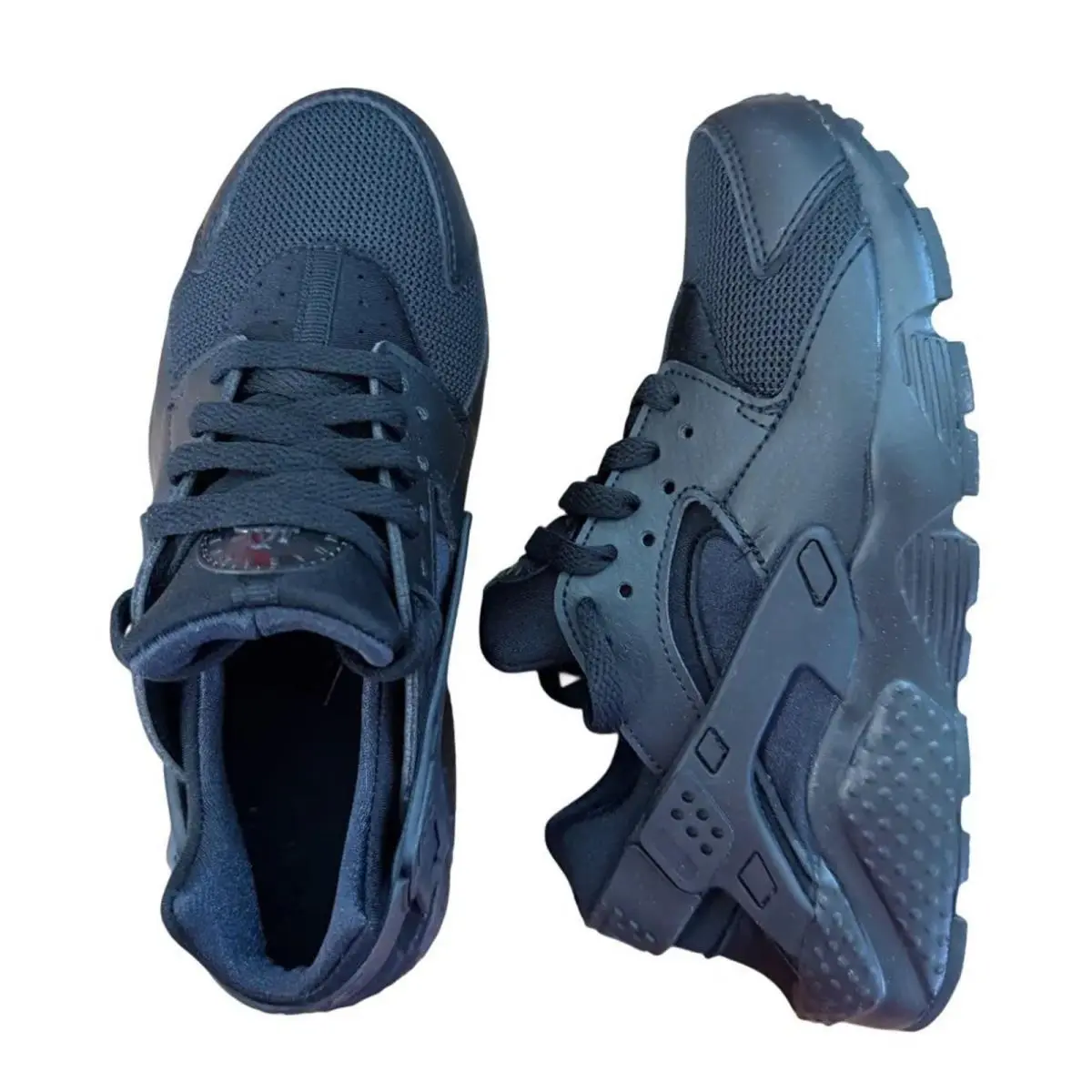 Nike shoes - Nike Huarache Run (GS) - Huarache Run - 654275 016 - Black/Black-Black 5