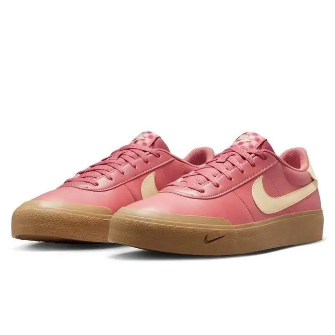 Nike Men`s Court Shot Sneaker Shoe Canyon Pink Muslin Brown - Pink