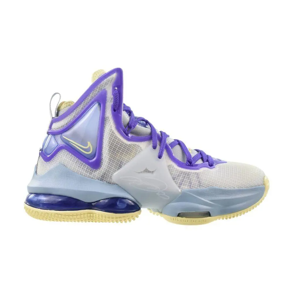 Nike Lebron Xix GS Big Kids` Shoes Aura/citron Tint-worn Blue DD0418-412 - Aura/Citron Tint-Worn Blue