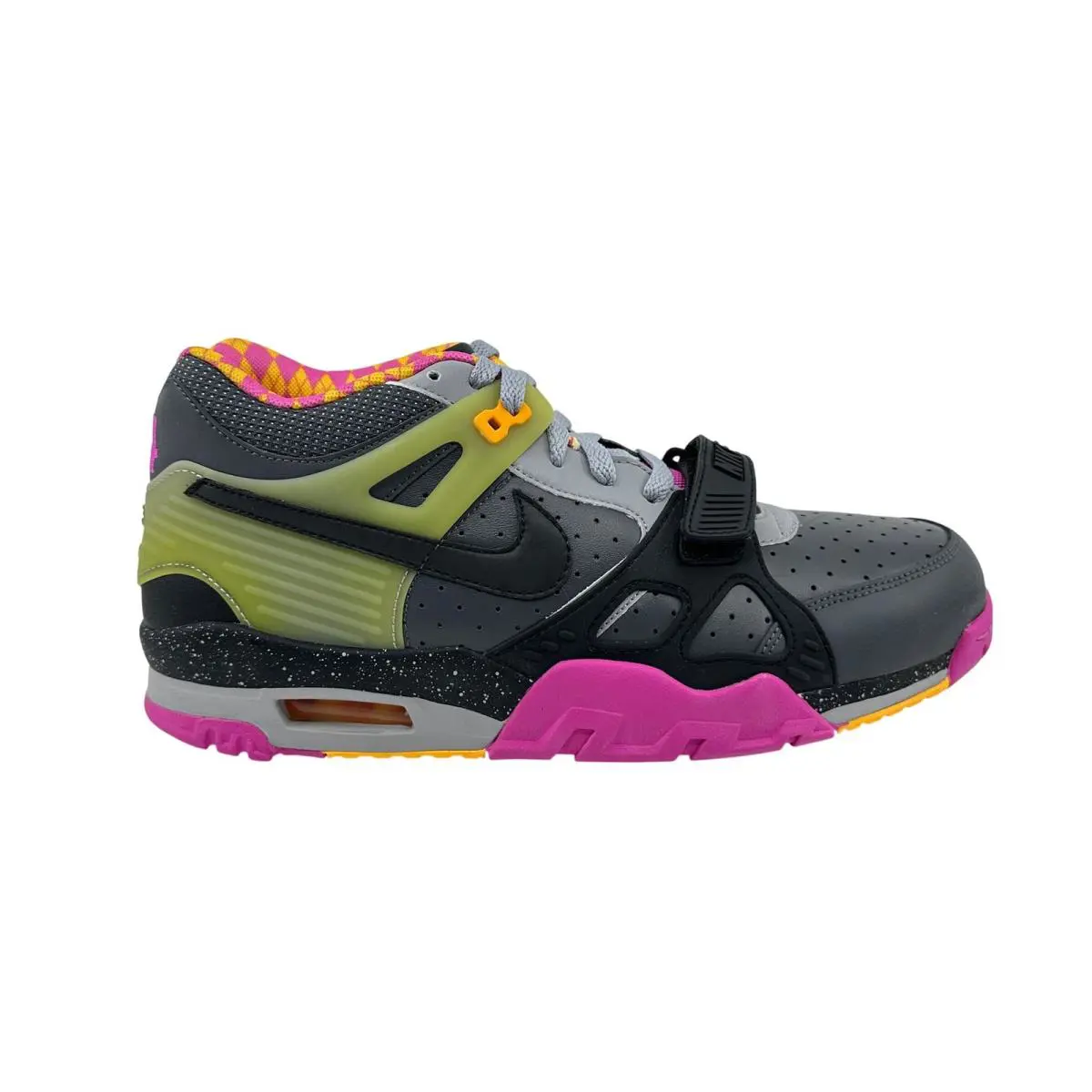 Nike Air Trainer Iii Prm QS Dark Grey Black Pink Mens Athletic Sneaker - Gray, Manufacturer: Dark Grey Black Pink