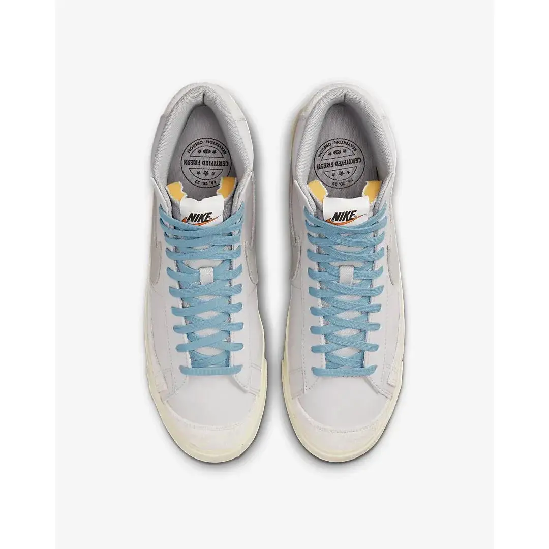 Nike shoes - Nike Blazer Mid - Blazer Mid - DO9787-001 - Grey Fog/Grey Fog/Alpha Orange/Light Smoke Grey 2