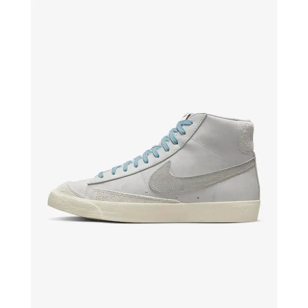 Nike shoes - Nike Blazer Mid - Blazer Mid - DO9787-001 - Grey Fog/Grey Fog/Alpha Orange/Light Smoke Grey 9