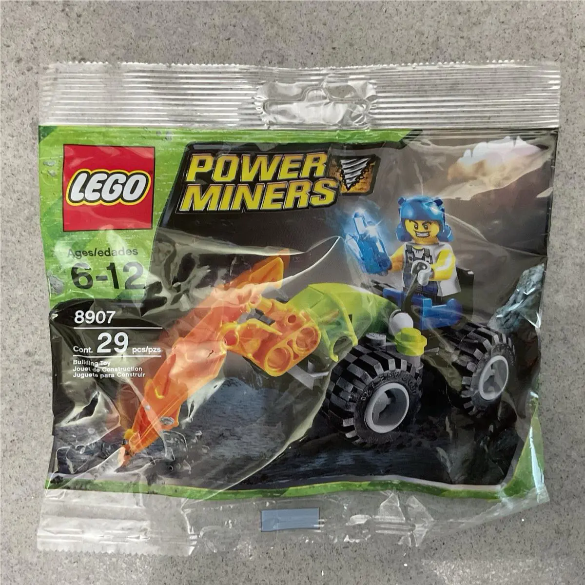Lego Power Miners 8907 Rock Hacker Polybag Retired 29 Pieces Mini Figure