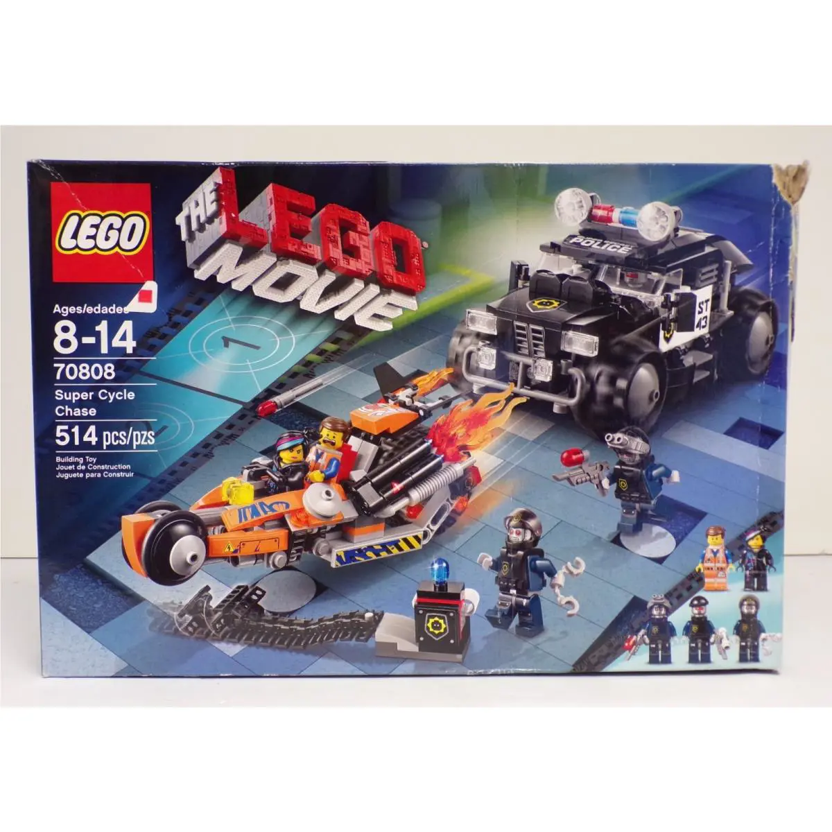 Super Cycle Chase Lego Movie 70808 Complete Box 011526WT