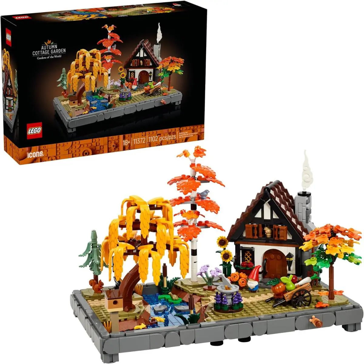 Lego Icons Autumn Cottage Garden Building Set - 11372