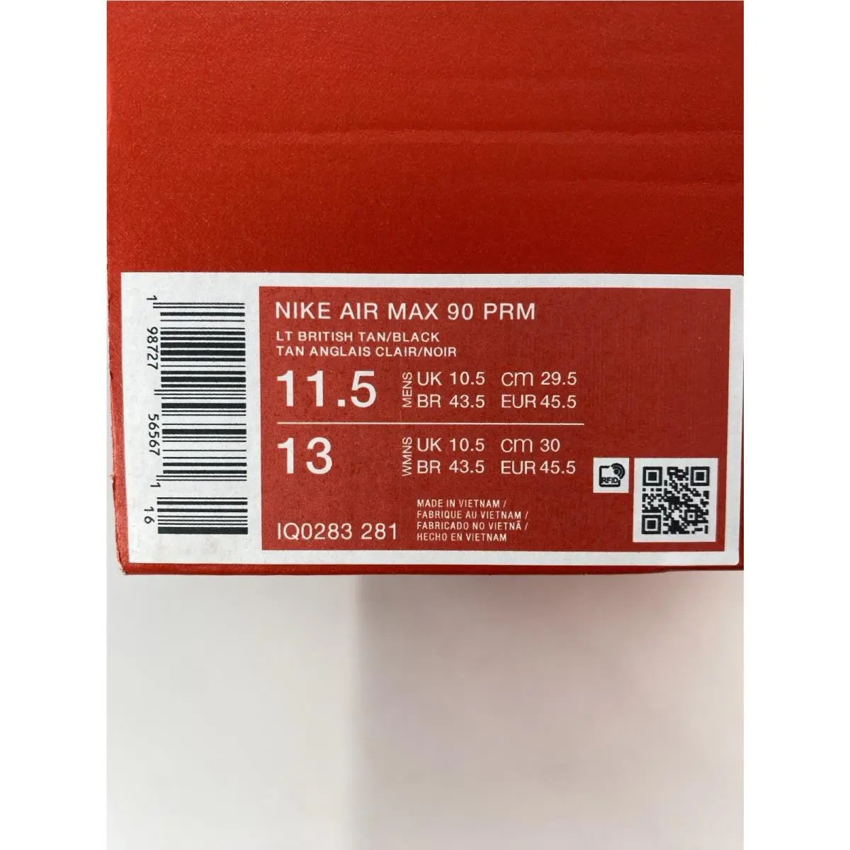Nike shoes - Nike Air Max 90 - Air Max - IQ0283 281 - LT British Tan/Black (UPC: 198727565671) 8
