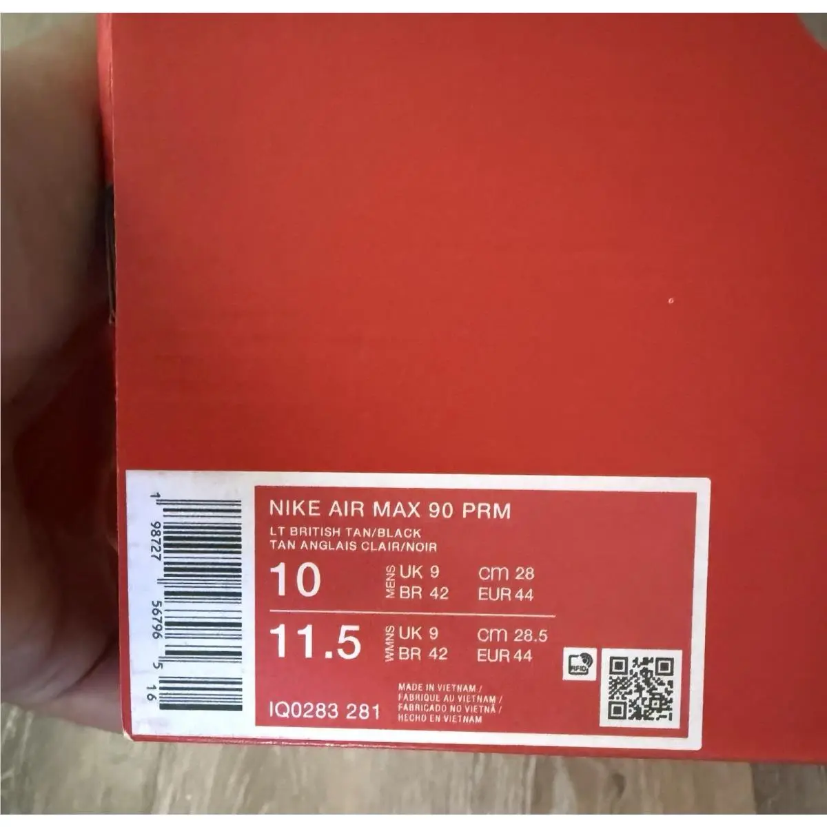 Nike shoes - Nike Air Max 90 Premium - IQ0283-281 - Light British Tan / Velvet Brown / Black (UPC: 198727567965) 11