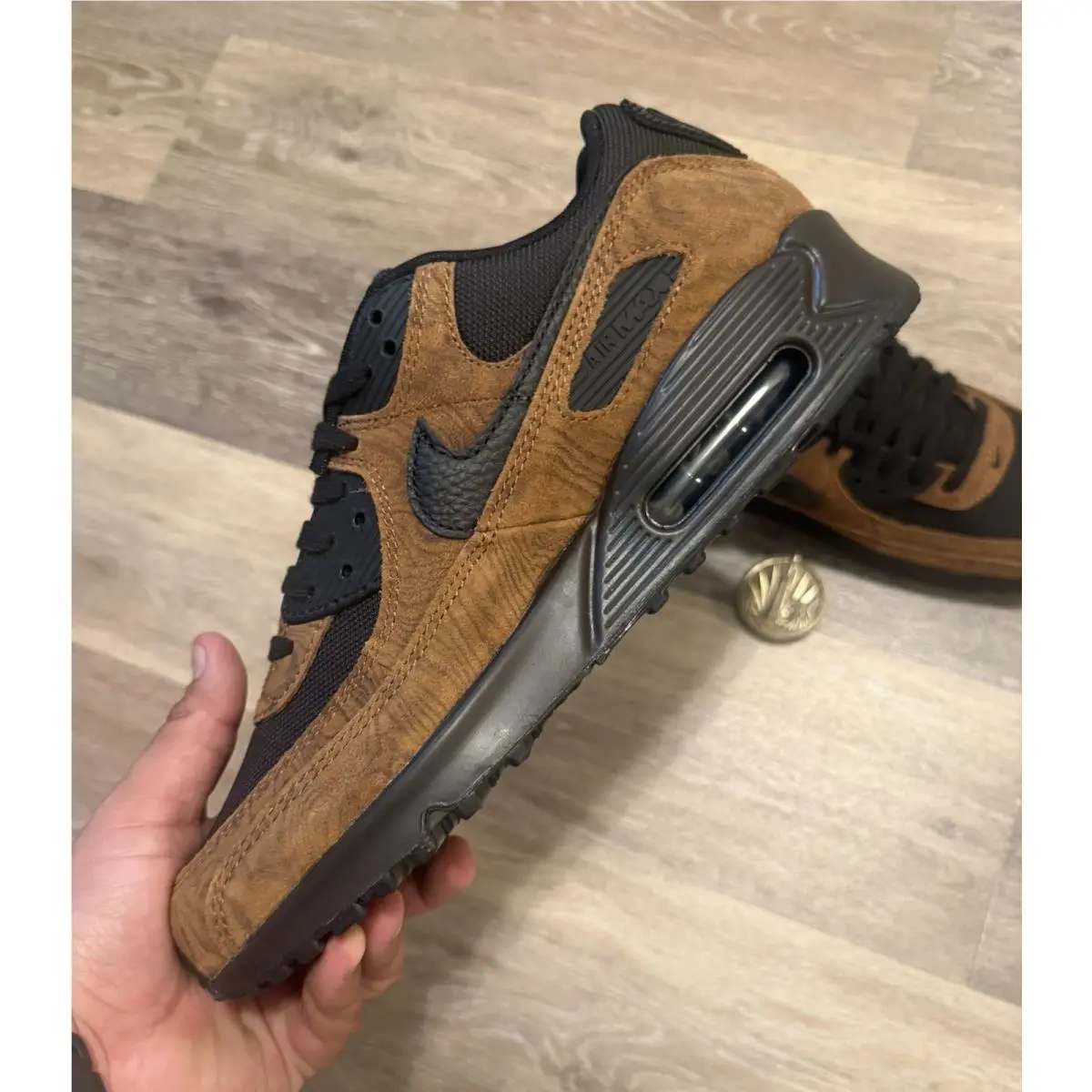 Nike shoes - Nike Air Max 90 Premium - IQ0283-281 - Light British Tan / Velvet Brown / Black (UPC: 198727567965) 4