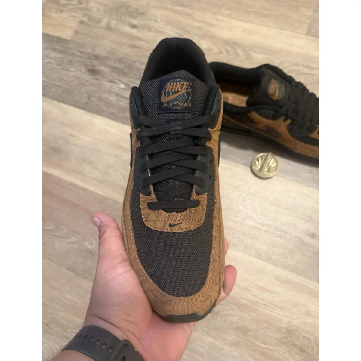 Nike shoes - Nike Air Max 90 Premium - IQ0283-281 - Light British Tan / Velvet Brown / Black (UPC: 198727567965) 5