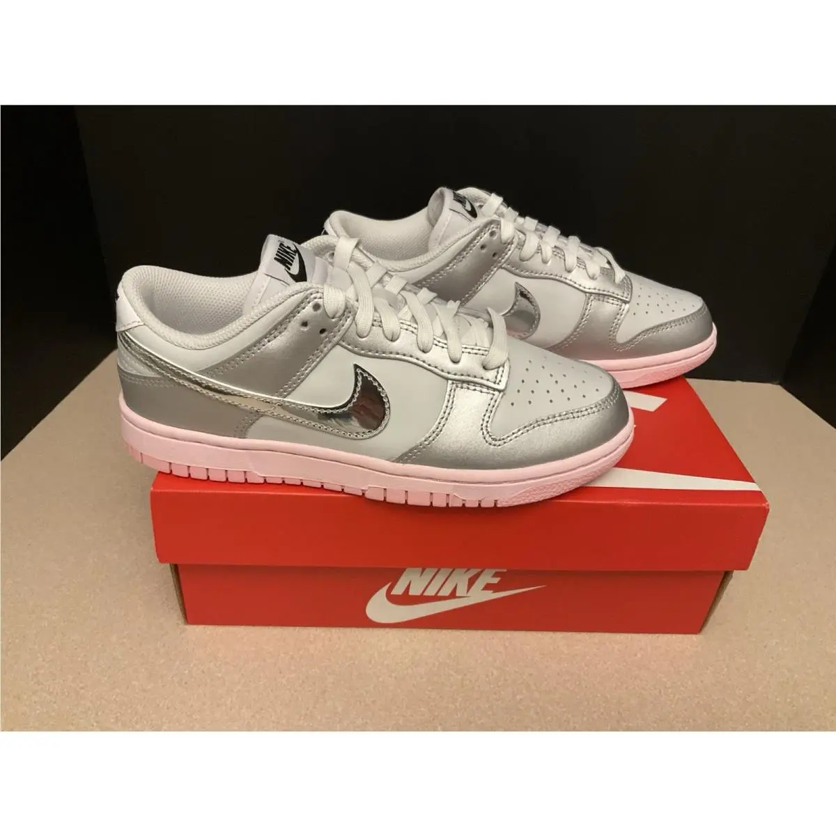 Womens Nike Dunk Low LX Photon Dust/metallic Silver-pink Foam Shoes. SZ 6.5 - PHOTON DUST/METALLIC SILVER-PINK FOAM