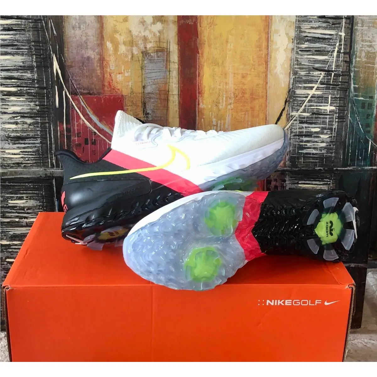 Nike shoes - Nike Air Zoom Infinity Tour - CT0541-103 - White Volt Black Flash Crimson 0