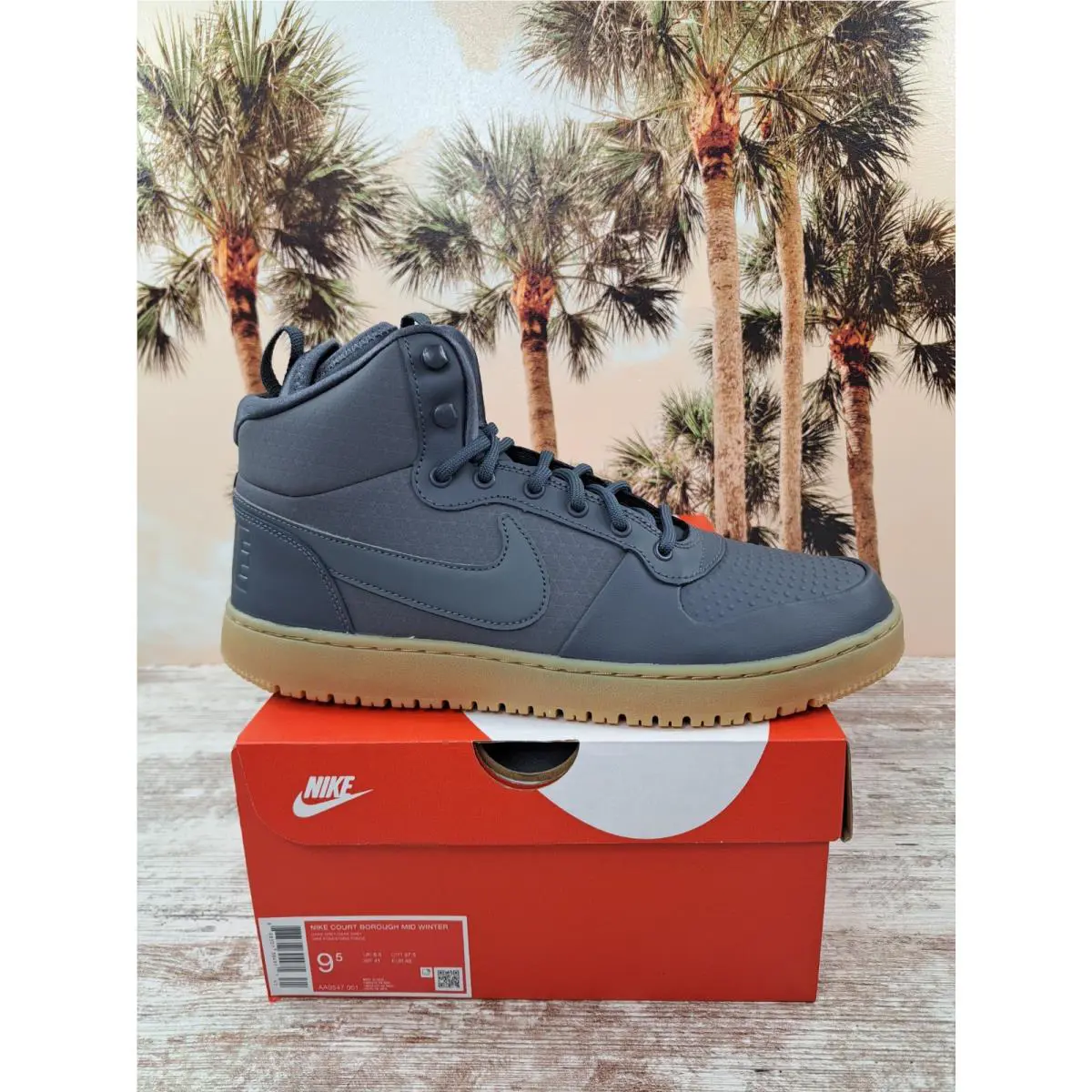 Nike shoes - Nike Court Borough Mid - Court Borough Mid - AA0547-001 - Dark Grey 0