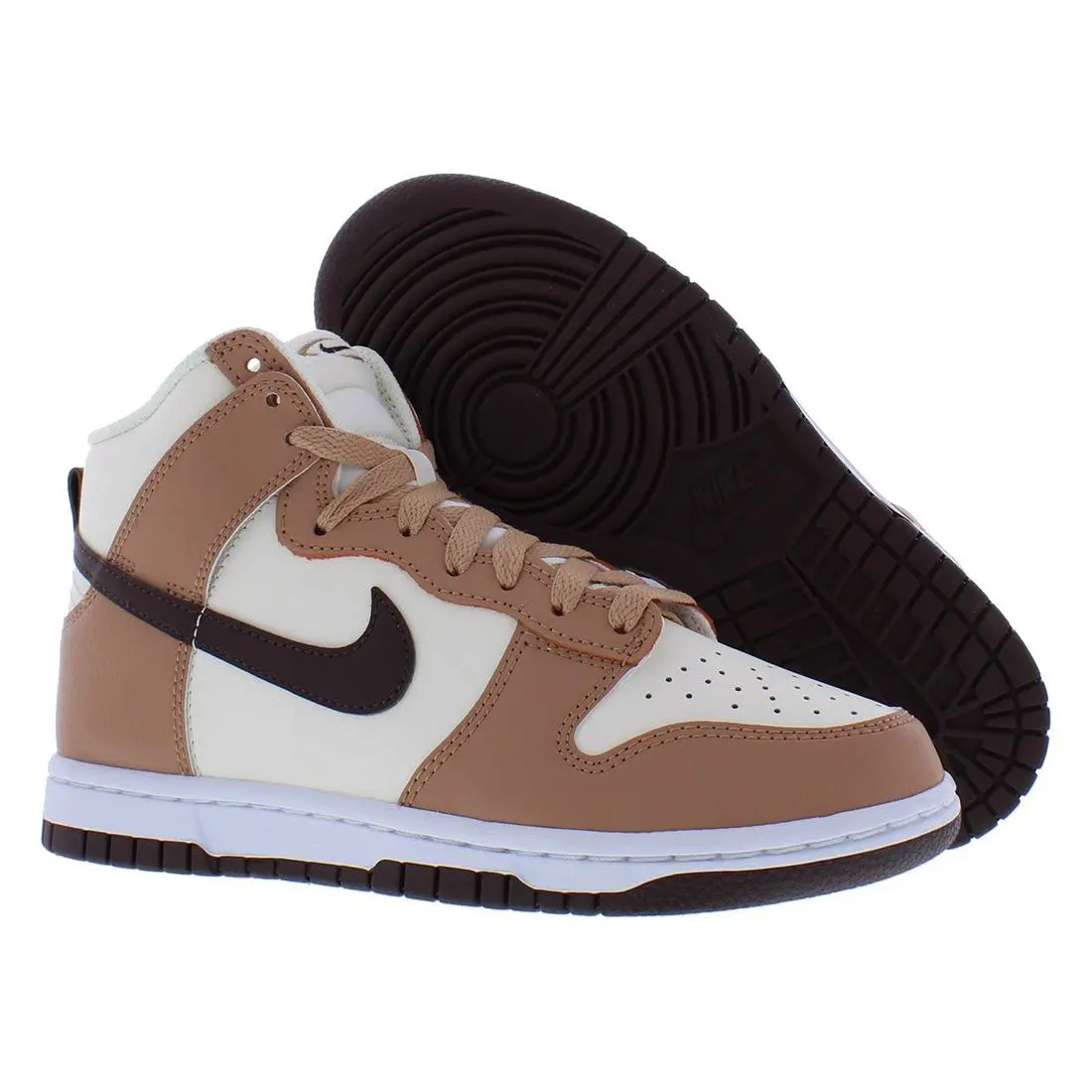 Nike Dunk High Unisex Shoes Size 10 Color: Dusted Clay/earth/pale Ivory - Brown, Main: White