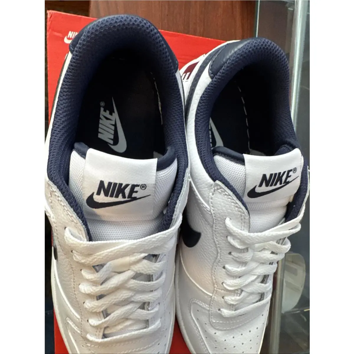 Nike shoes - Nike Big Nike - Big - 355152-140 - White/Midnight Navy (UPC: 0912018581887) 8