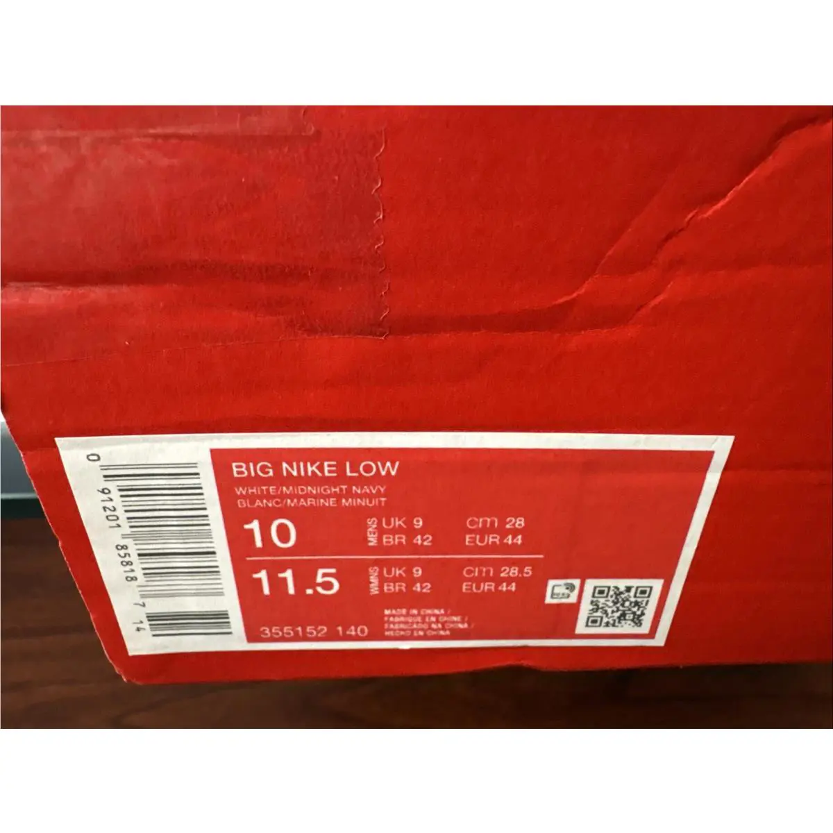 Nike shoes - Nike Big Nike - Big - 355152-140 - White/Midnight Navy (UPC: 0912018581887) 20