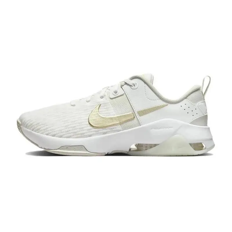 Women`s Nike Zoom Bella 6 Premium Sneakers Sz 8 FJ1589-100 - Summit White / Metallic Gold