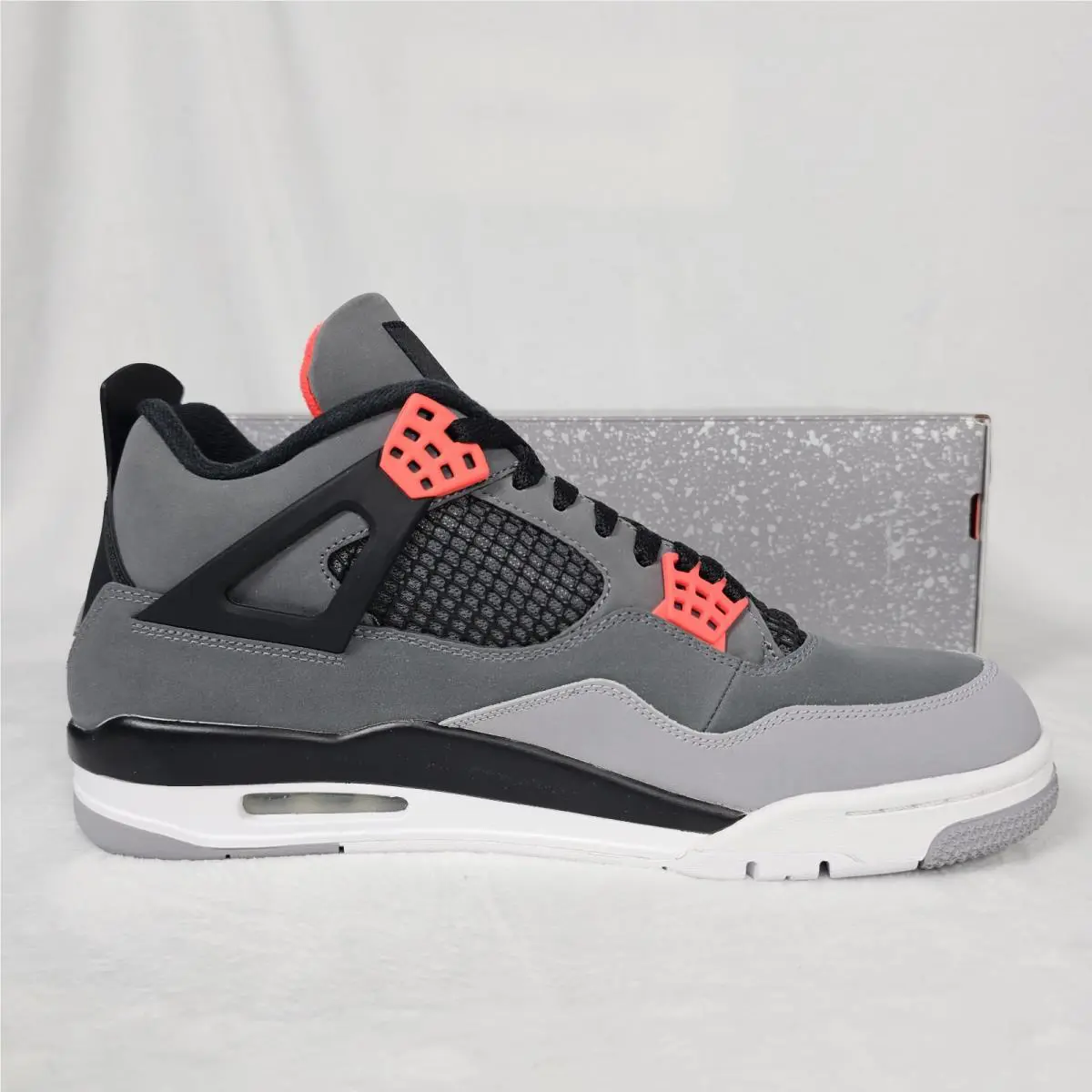 Nike shoes - Air Jordan 4 - Air - DH6927-061 - Gray, Manufacturer: Dark Grey/Infrared 23/Black/Cement Grey (UPC: 0195866061576) 1