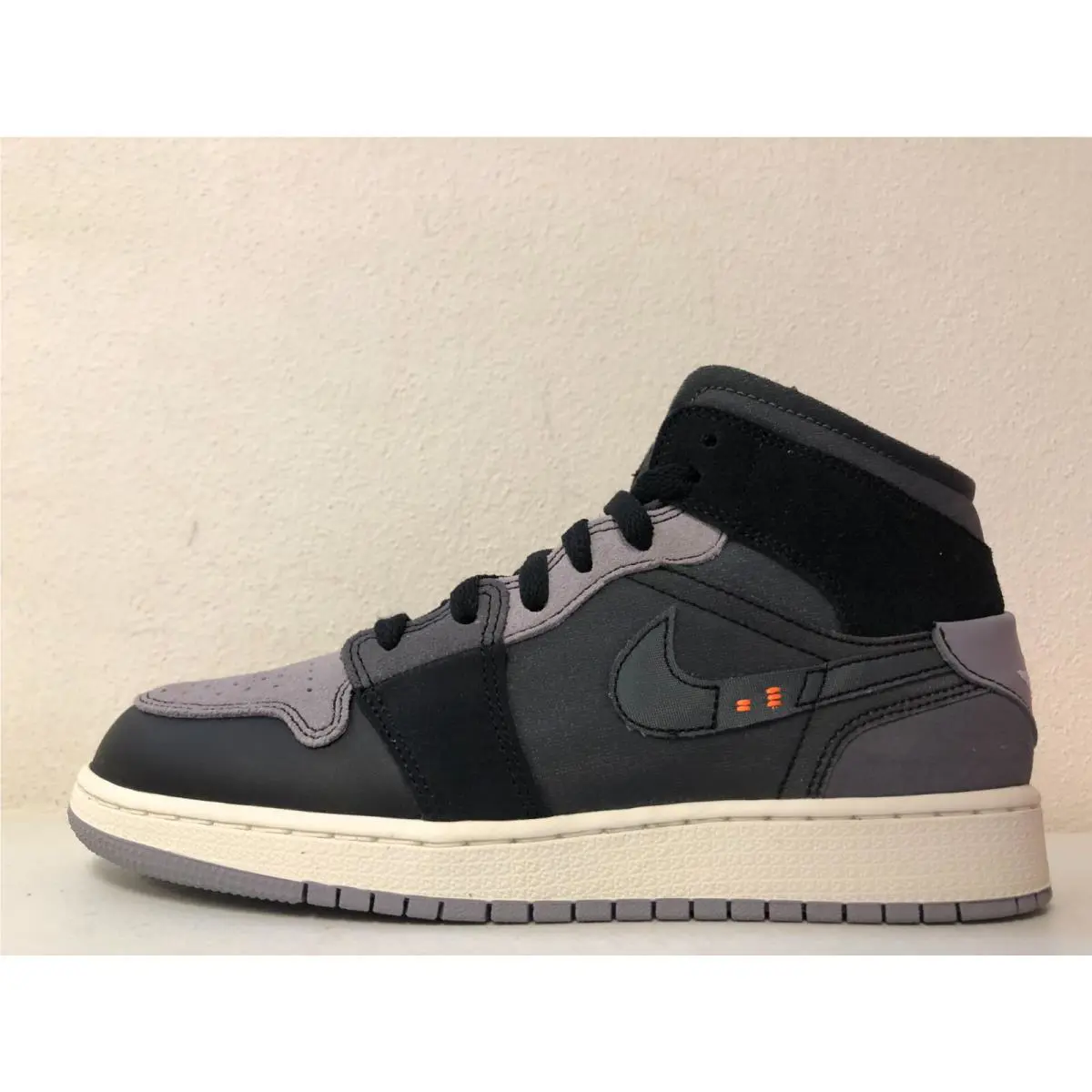 Nike shoes - Nike Air Jordan 1 Mid - Black/Cement Grey-Lt Graphite (UPC: 196149458038) 0