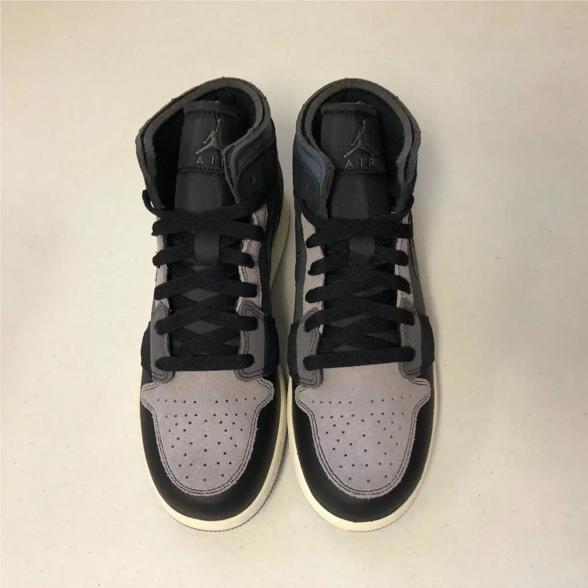 Nike shoes - Nike Air Jordan 1 Mid - Black/Cement Grey-Lt Graphite (UPC: 196149458038) 1