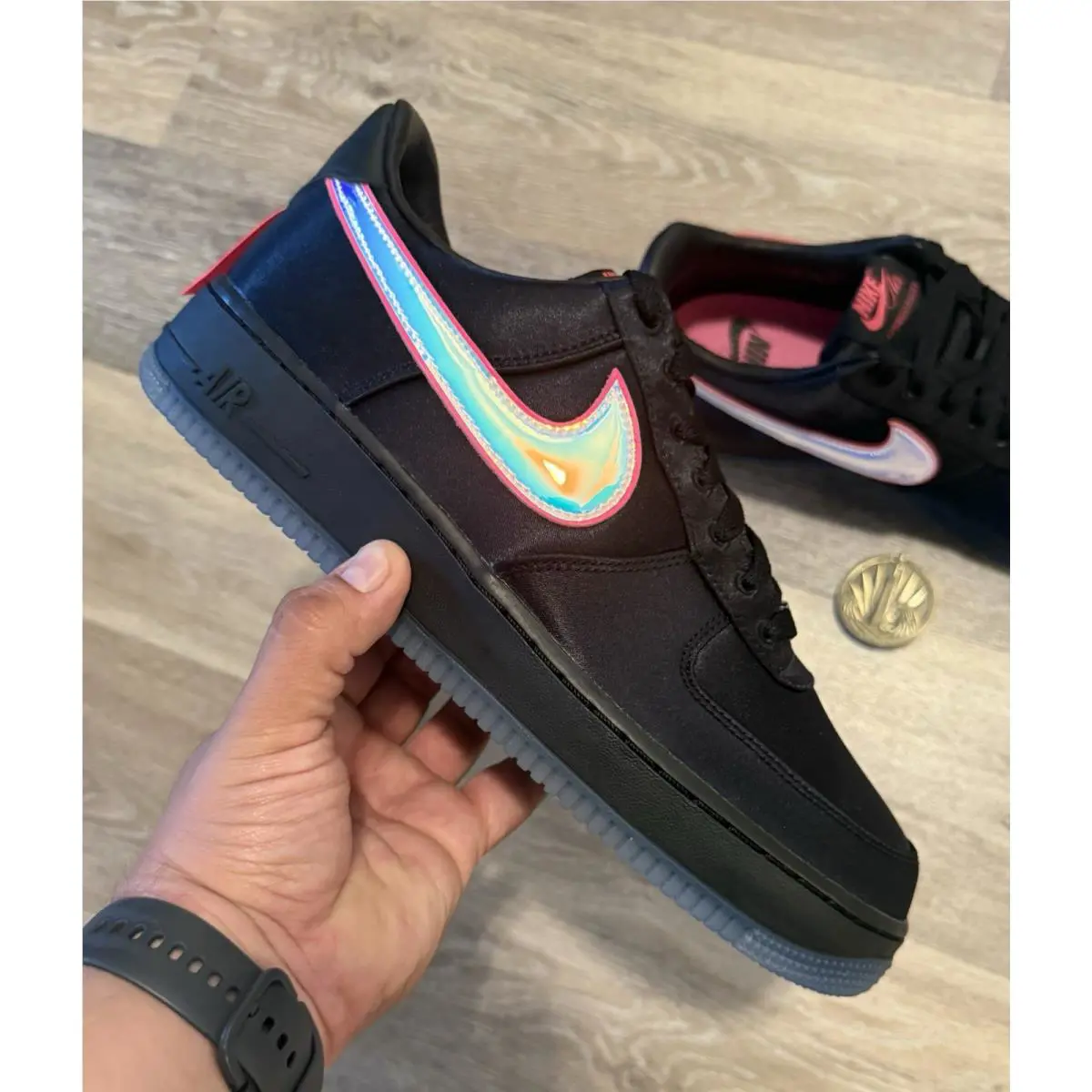 Nike shoes - Nike Air Force 1 - Air Force - IQ9771-001 - Black / Hyper Pink (UPC: 198728253195) 9