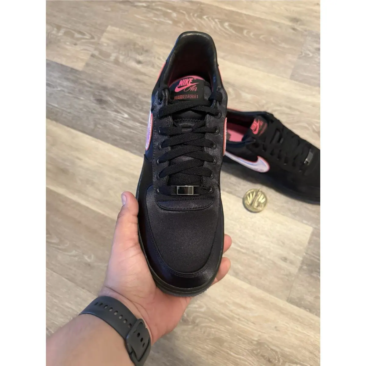 Nike shoes - Nike Air Force 1 - Air Force - IQ9771-001 - Black / Hyper Pink (UPC: 198728253195) 5