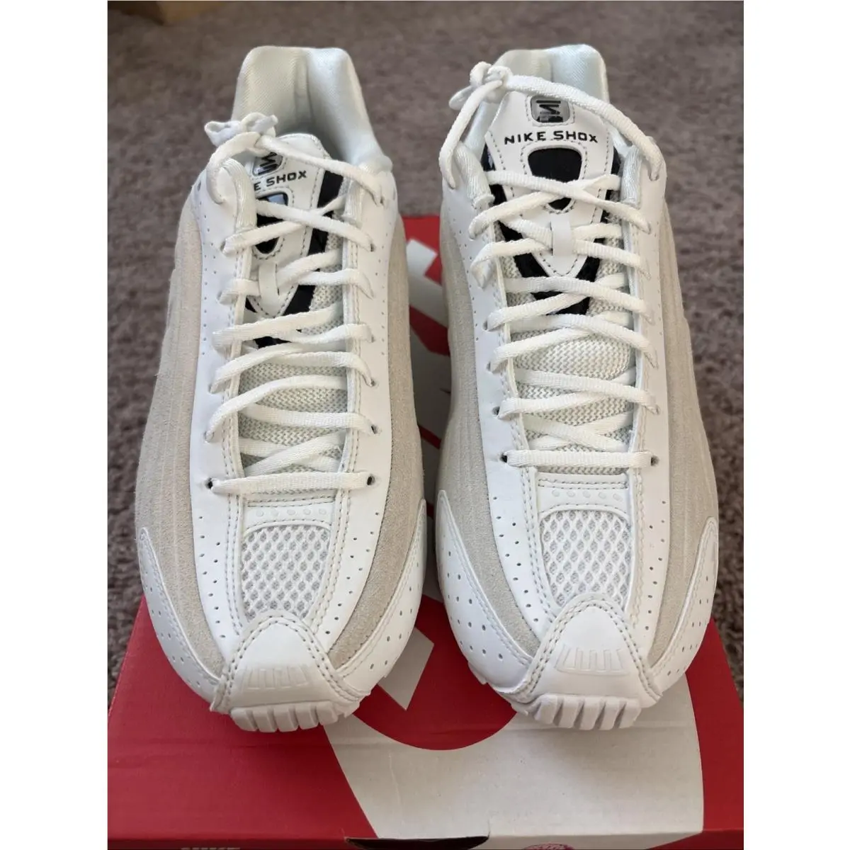 Nike Shox R4 Summit White Black HQ7739 100 Women`s Size 6