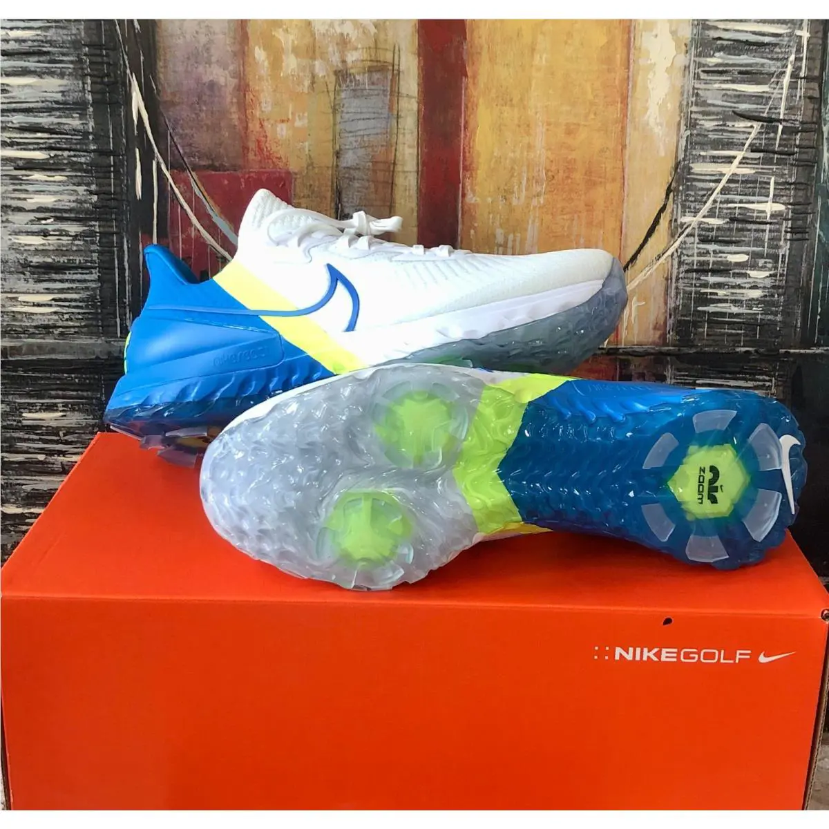 Nike shoes - Nike Air Zoom Infinity Tour - CT0540-102 - White Baseball Blue Volt 0