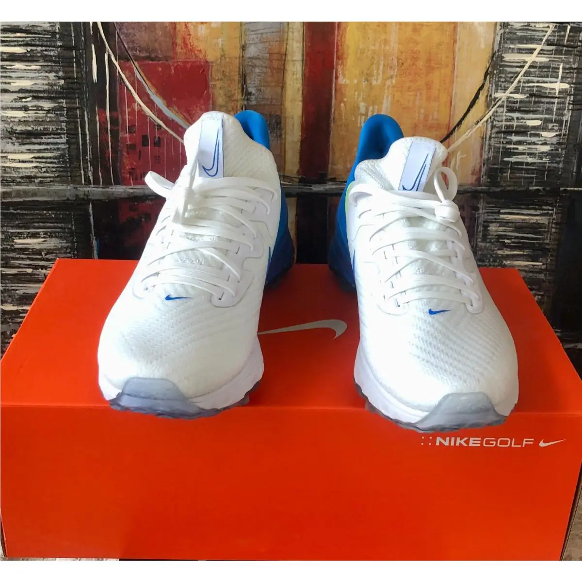 Nike shoes - Nike Air Zoom Infinity Tour - CT0540-102 - White Baseball Blue Volt 1