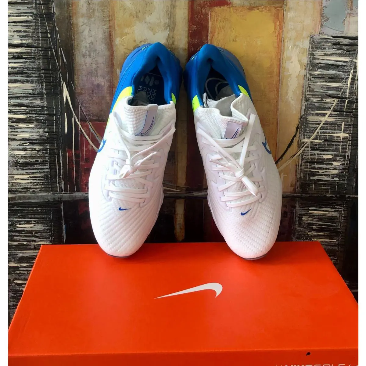 Nike shoes - Nike Air Zoom Infinity Tour - CT0540-102 - White Baseball Blue Volt 2