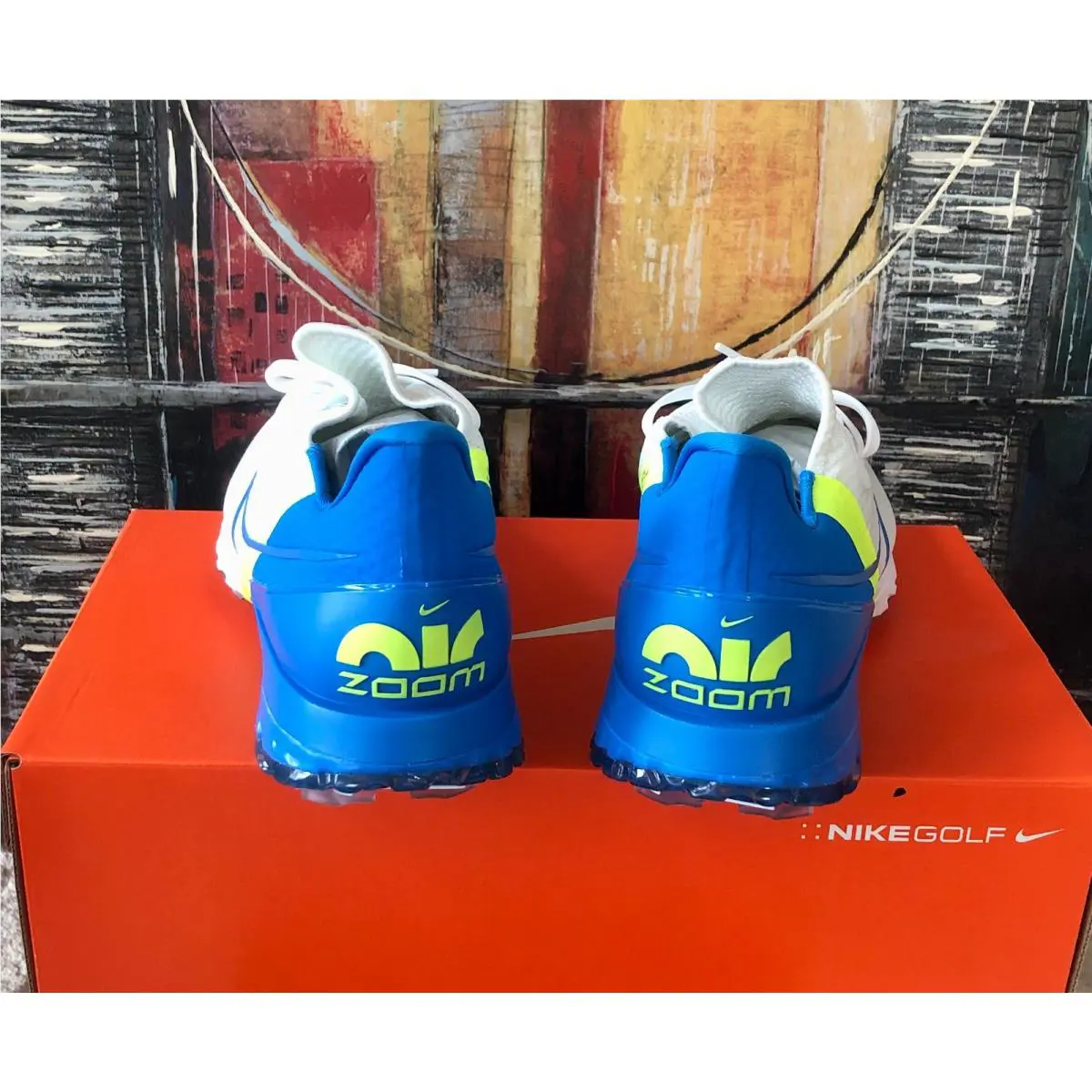 Nike shoes - Nike Air Zoom Infinity Tour - CT0540-102 - White Baseball Blue Volt 3