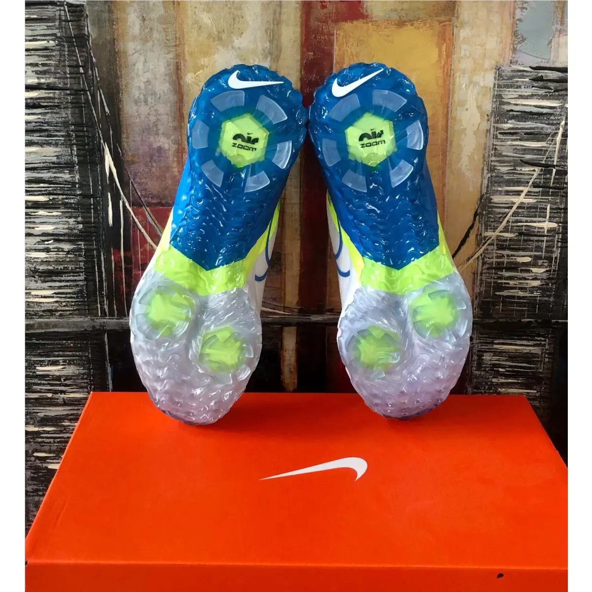 Nike shoes - Nike Air Zoom Infinity Tour - CT0540-102 - White Baseball Blue Volt 4