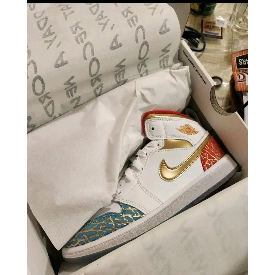 Nike shoes - Air Jordan 1 Mid - Air Mid - FB2212 100 - Multicolor (UPC: 196608238010) 1
