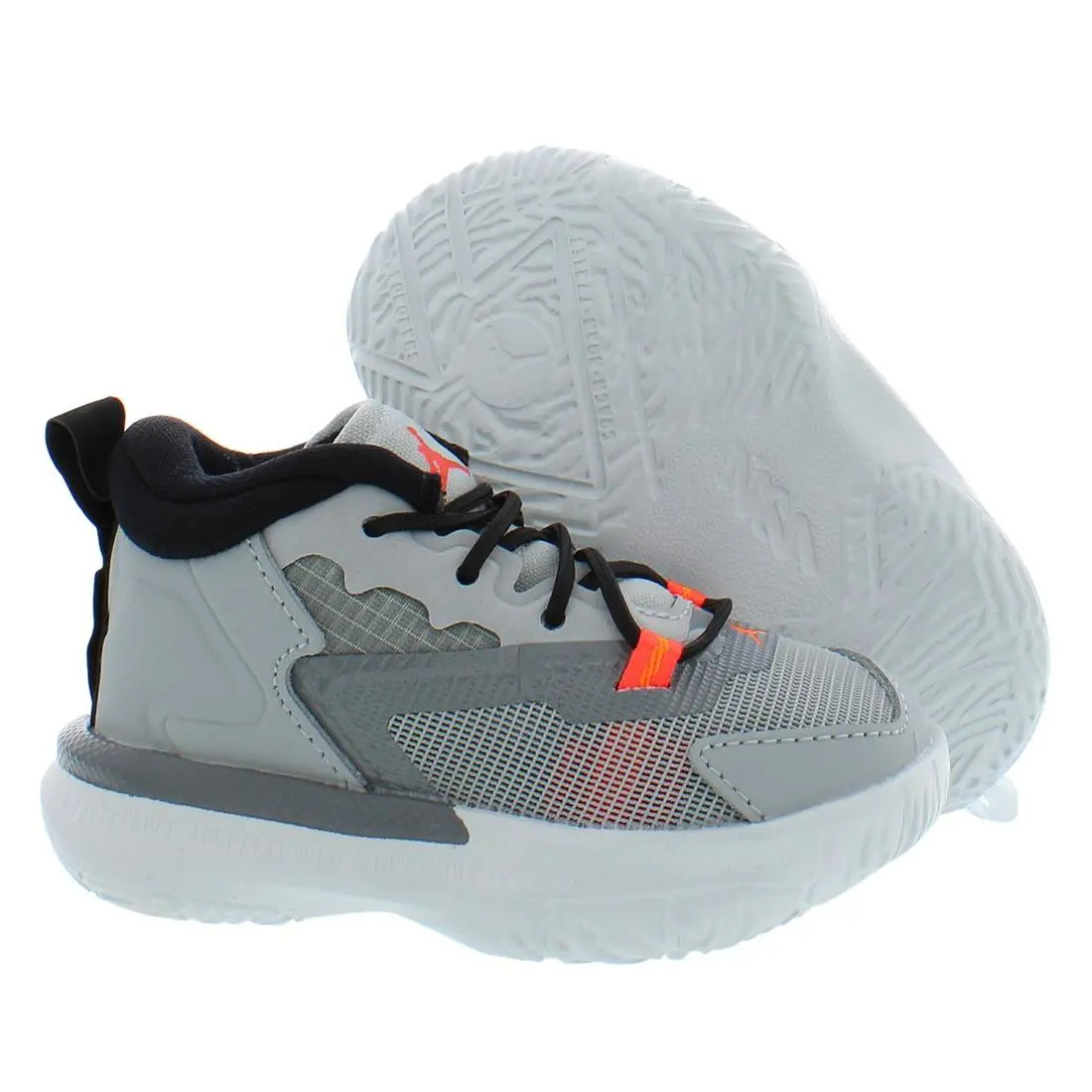 Nike Jordan Zion 1 Infant/toddler Shoes Size 5 Color: Light Smoke Grey/total - Light Smoke Grey/Total Orange, Main: Grey