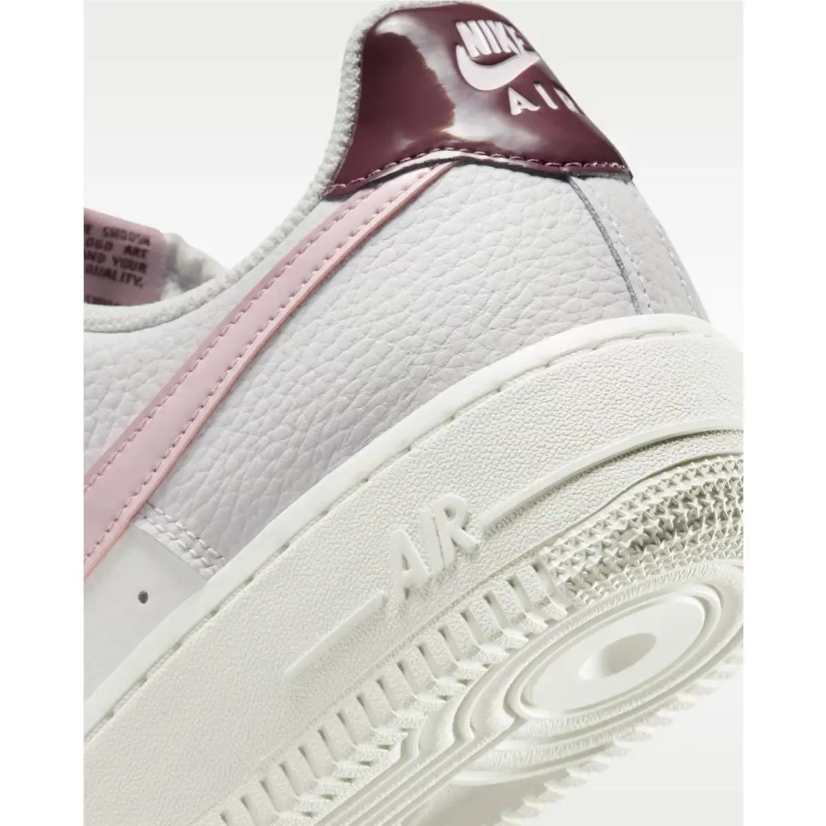 Nike shoes - Nike Air Force 1 `07 - IM6024-121 - Summit White/Vast Grey/Burgundy Crush/Plum Chalk 4