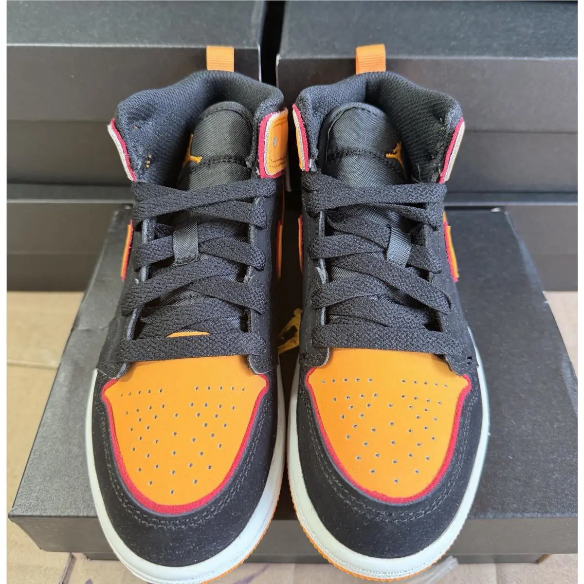 Nike shoes - Air Jordan 1 Mid - Air Mid - Black (UPC: 0196608300403) 0