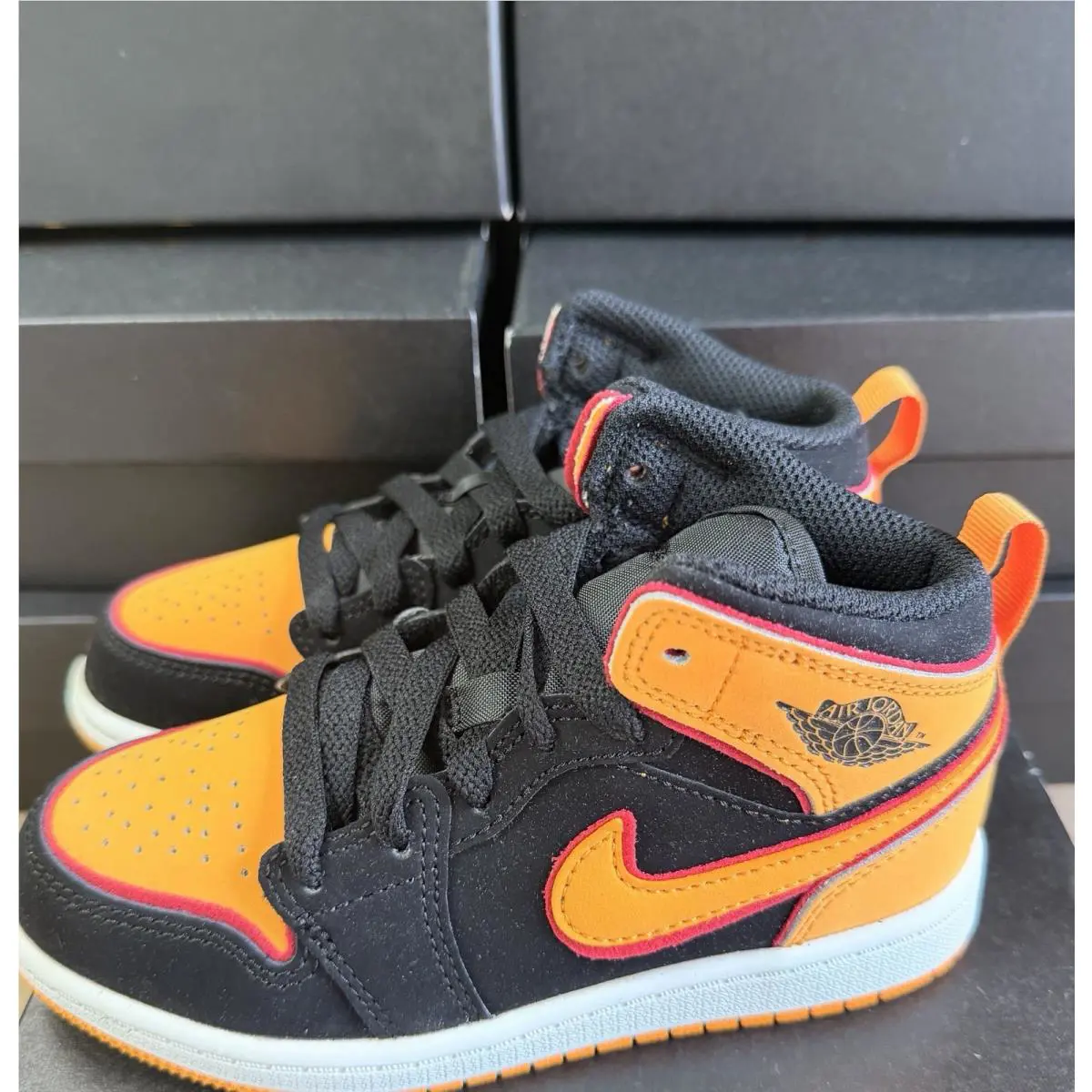 Nike shoes - Air Jordan 1 Mid - Air Mid - Black (UPC: 0196608300403) 1