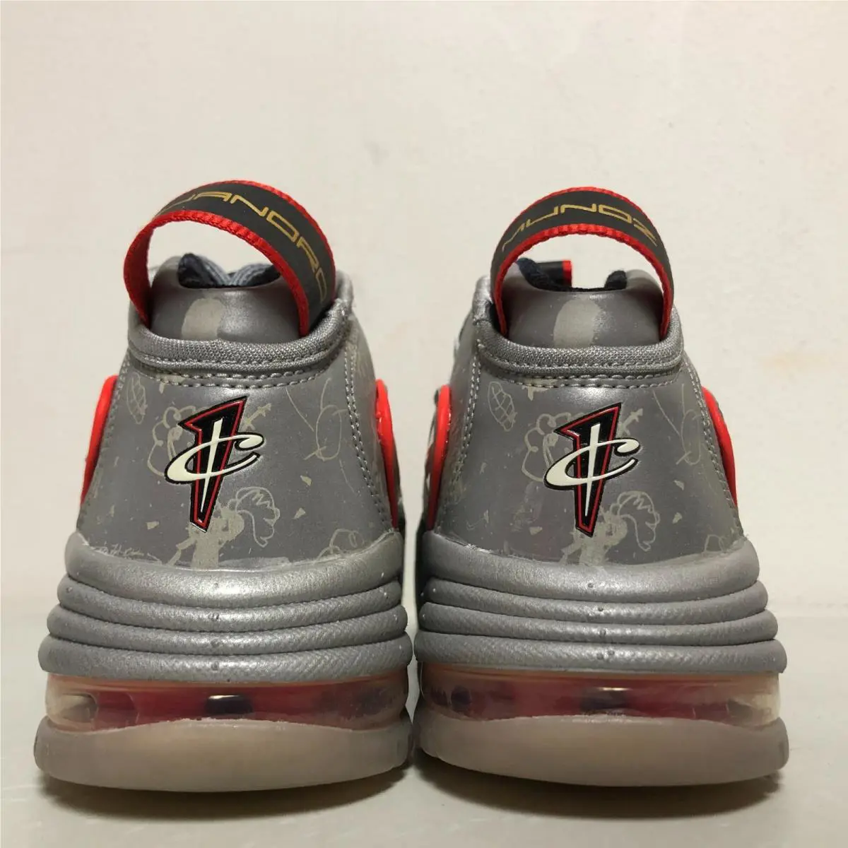 Nike shoes - Nike Air Max Penny - Air Max Penny - Rflct Silver/Black-Challenge Red-Metallic (UPC: 884802391890) 3