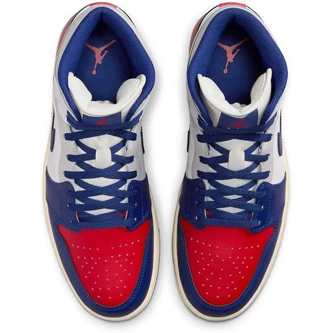 Nike shoes - Nike Air Jordan 1 MID - DQ8426-102 - White/ Deep Royal Blue 3