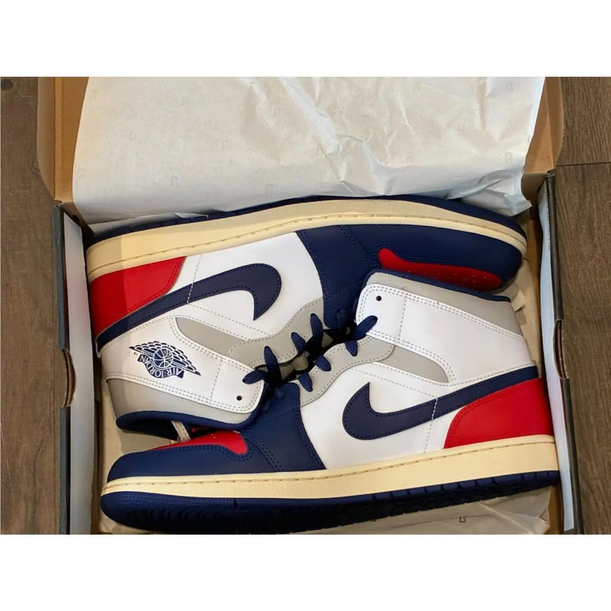 Nike shoes - Nike Air Jordan 1 MID - DQ8426-102 - White/ Deep Royal Blue 7
