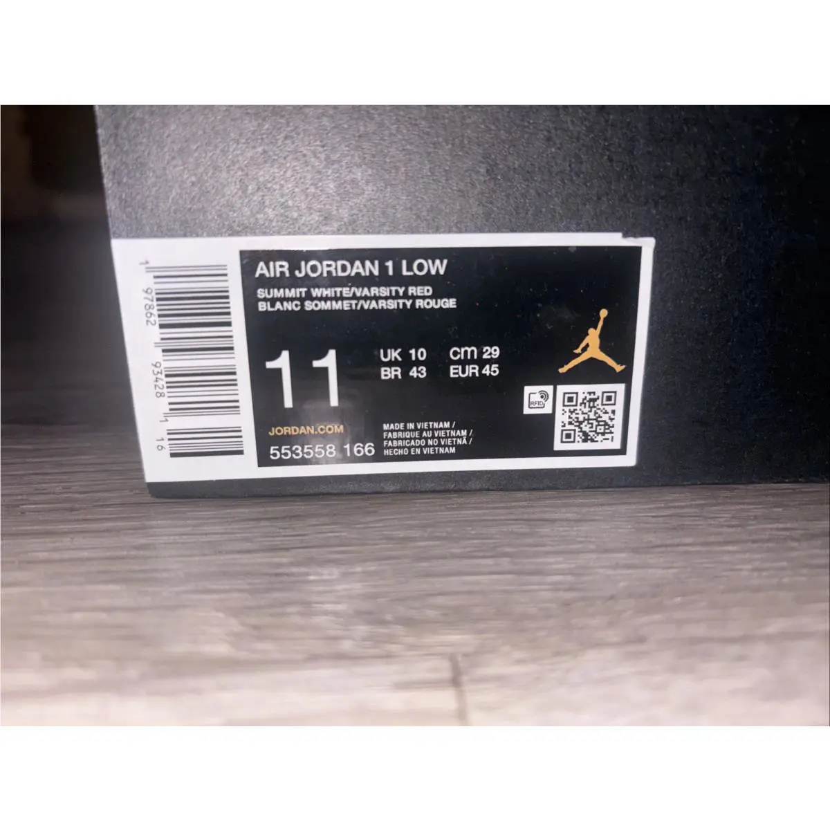 Nike shoes - Air Jordan 1 Low - Air Low - 553558-166 - Summit White/Summit White/Varsity Red 3