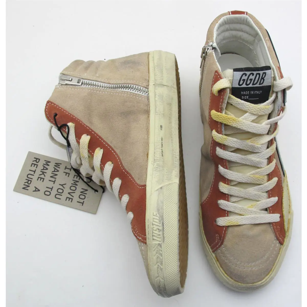 Golden Goose shoes - GWF00477.F004073.55521 - GWF00477F00407355521 - Coral/White (UPC: 8050235476882) 2