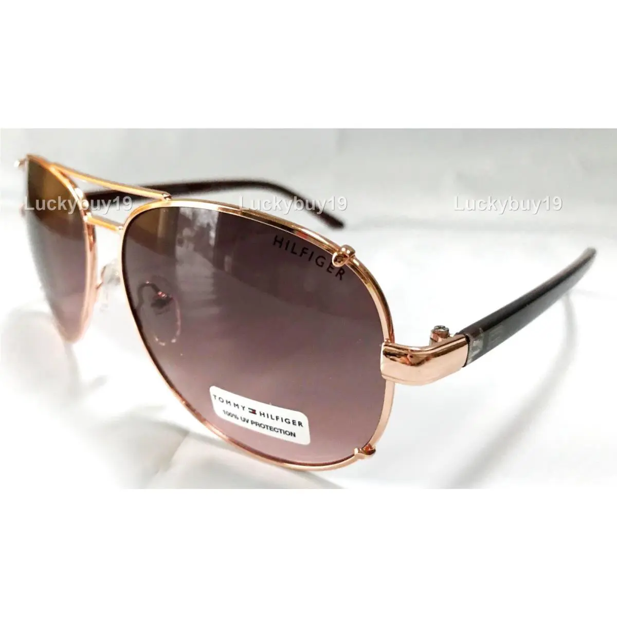 Tommy Hilfiger Bradshaw Brown Gold Aviator Sunglasses Gift Idea /759/