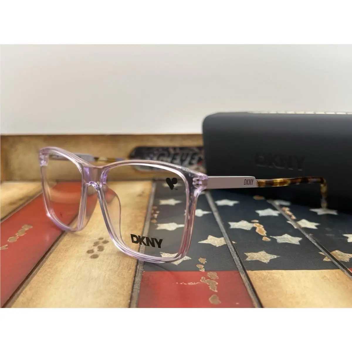 Dkny DK5067 520 Lilac Crystal Eyeglasses 53mm Frame Option To Add RX